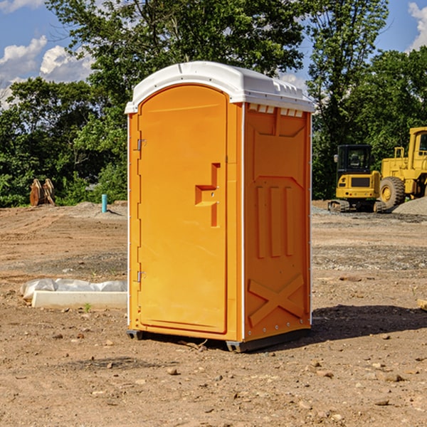 how often are the porta potties cleaned and serviced during a rental period in Potosi TX